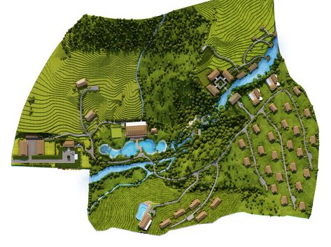 AVANA ECO LODGE | MASTER PLAN – PURE DESIGN STUDIO Eco Lodge Design, Eco Resort Architecture, Restaurant Design Plan, Hospital Design Architecture, Resort Design Plan, Forest Resort, Resort Plan, Lodge Design, Eco Lodges