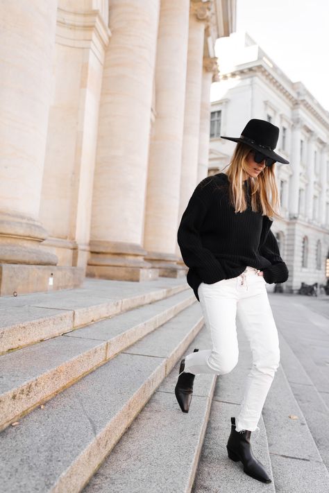 Janessa Leone Hat, Janessa Leone, Celine Sunglasses, My Pinterest, Winter Trends, Around The Corner, Knit Jumper, Isabel Marant, Street Fashion