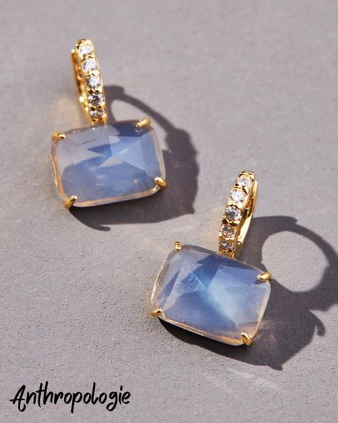 Blue stone gold huggie hoop earrings; women’s accessories Baguette Earrings, Baguette Earring, Anthropologie Earrings, Natural Pearl Earrings, Bali Earrings, Crescent Earrings, Statement Hoop Earrings, Ivory Earrings, Western Earrings