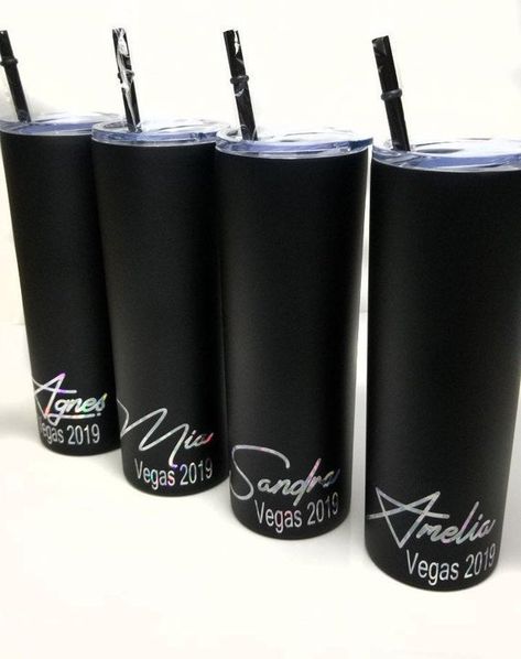 40th Birthday Trip Gift Bags, Girls Trip Cups Ideas, Girls Trip Tumbler Ideas, Girls Trip Goodie Bags, Girlfriend Trips, Wedding Tumbler, Nola Bachelorette, Vegas Girls Trip, Bachelorette Tumblers