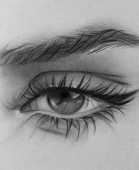 Eye Charcoal Drawing, Simple Realistic Drawings, Eye Sketch Realistic, Asian Eyes Drawing, Facial Features Drawing, Charcoal Eye Drawing, Draw Lips Step By Step, Human Eye Drawing, Easy Eye Drawing