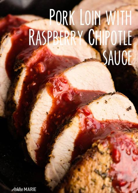 Pork Lion Recipes, Smoked Pork Tenderloin Recipes, Raspberry Chipotle Sauce, Loin Recipes, Smoked Pork Tenderloin, Dinner Pork, Pork Recipes Easy, Pork Loin Recipes, Pork Glaze