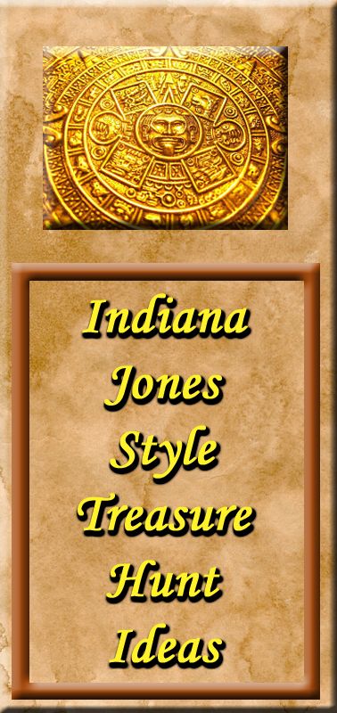 Indiana Jones Treasure Hunt Ideas - Great for an Indiana Jones theme party! Indiana Jones Treasure Hunt, Indiana Jones Treasure, Indiana Jones Theme, Treasure Hunt Ideas, Indiana Jones Games, Indiana Jones Birthday Party, Archaeology For Kids, Indiana Jones Party, Summer Camp Themes