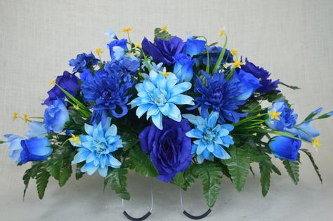 Diy Headstone, Graveside Decorations, Headstone Flowers, Cemetary Decorations, Casket Flowers, Gravesite Decorations, Grave Flowers, Cemetery Decorations, Silk Arrangements