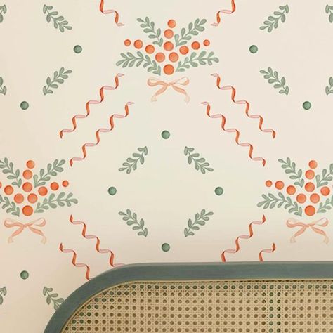 Ottoline on Instagram: "Early bed for me, ahead of a busy week. A lot of admin but thank goodness also something to look forward to, the online launch of the new Berries and Bows wallpaper. Available on our website tomorrow 🎀 #wallpaper #berriesandbows #ottoline" Ottoline Wallpaper, Tomorrow Wallpaper, Bow Wallpaper, March 17, Looking Forward, To Look, Doll House, That Look, Product Launch