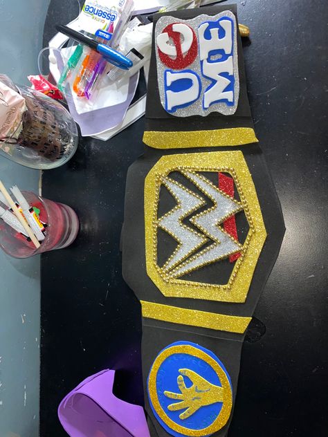 DIY john cena belt Diy Wwe Belt, John Cena Costume, Diy Wwe, Wwe Belt, Wwe Costumes, Spirit Weeks, Foam Projects, Wwe Belts, Spirit Week