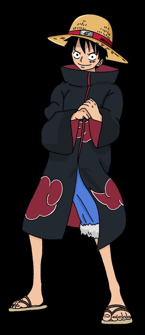 I made Luffy in a Akatsuki outfit Akatsuki Outfit, One Piece