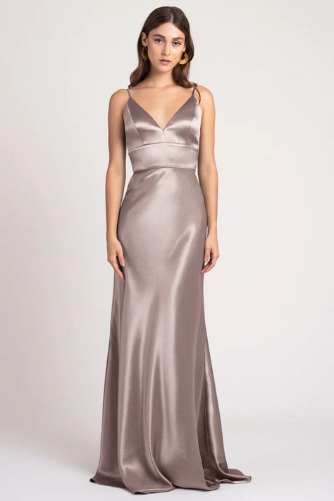 Jenny Yoo Bridesmaid, Modern Bridesmaid, Chic Brides, Bias Cut Skirt, Jenny Yoo, Green Bridesmaid, Convertible Dress, Long Bridesmaid Dress, Satin Bridesmaid Dresses