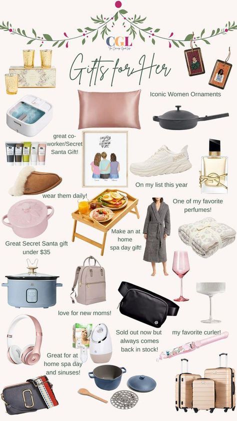 My 2022 Holiday Gift Guide for Her, Mom, Grandma, Sister, Girlfriend Girlfriend Christmas Gifts Ideas, Cute Gifts For Sister, Sister Christmas Gift Ideas, Sister Presents, Grandma Christmas Gifts, Secret Santa Gift Ideas, Sister Christmas Presents, Gift Ideas For Girlfriend, Spa Day Gifts