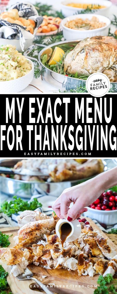 Thanksgiving Dinner For 4, Modern Thanksgiving Dinner, Thanksgiving Menu List, Easy Thanksgiving Menu, Classic Thanksgiving Menu, Thanksgiving Menu Planning, Dinner For 4, Thanksgiving Dinner For Two, Thanksgiving Meal Plan