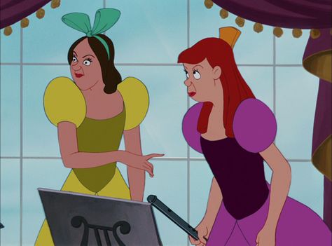 Drusilla and Anastasia Tremaine "Cinderella" (1950) Anastasia Drizella, Evil Stepsisters, Cinderella's Sister, Cinderella Stepsisters, Feeling Crappy, Anastasia And Drizella, Famous Sisters, Disney Moments, Disney Gifs