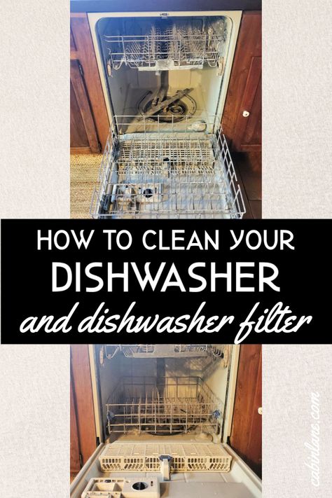 How to Clean Your Dishwasher (And Dishwasher Filter) - Cabin Lane Clean Your Dishwasher, Baking Soda Cleaner, Dishwasher Filter, Cleaning Your Dishwasher, Clean Baking Pans, Cleaning Painted Walls, The Dishwasher, Glass Cooktop, Astuces Diy