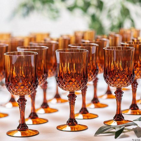 Plastic Wine Glasses, Catering Supplies, Orange Wedding, Wedding Mood Board, October Wedding, Wedding Mood, Large Weddings, Backyard Wedding, Decoration Table