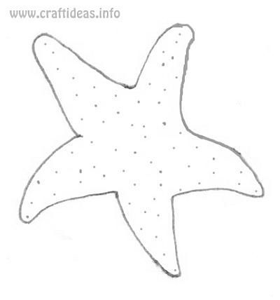 Free Summer and Maritime Craft Patterns - Starfish Pattern B Seashells Template, Starfish Pattern, Patterns For Kids, Fish Template, Star Template, Baby Pattern, Ocean Crafts, Kids Crochet, Carving Patterns