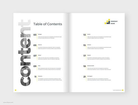 Company Profile Brochure on Behance Contents Page Design, Table Of Contents Design, Company Profile Brochure, Contents Layout, Corporate Profile, Editorial Design Layout, Page Layout Design, Desain Editorial, Documents Design