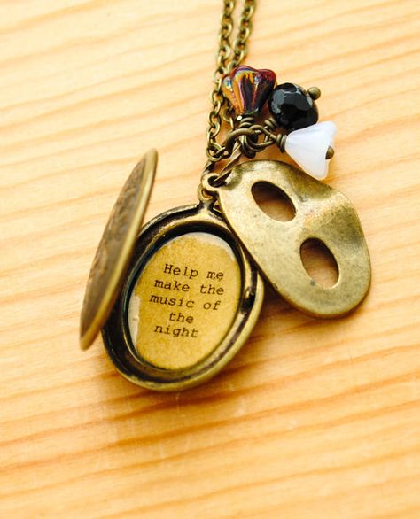 Locket Quotes, Quote Night, Opera Ghost, Music Of The Night, The Phantom Of The Opera, Broadway Theatre, Jewelry Quotes, Broadway Musicals, The Phantom