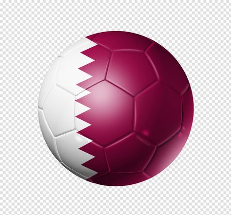 Balón de fútbol con la bandera de qatar ... | Premium Psd #Freepik #psd #deporte #futbol #bandera #mundo Soccer Ball, Qatar, Soccer, Football