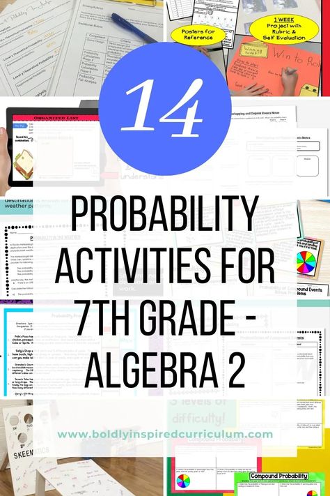 Math Writing Prompts, Probability Lessons, Probability Activities, Simple Probability, Probability Math, Activities For The Classroom, High School Math Teacher, Differentiation Math, Math Journal