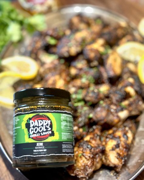 A blast of Caribbean flavours in this Jerk Paste. Fresh blend of herbs and spices makes this Jamaican Jerk Marinade the one to reach for. It's now a family friendly paste Use 6 tsp per kg weight, score the chicken or pork etc with a knife and rub the jerk paste into the groves and all over it. Cover as much of it as possible and leave it overnight for best results or 4 hours minimum. You’ll be ready to cook it the next day which will be ideal as all the flavours with penetrate, it’s so, so... Jerk Paste, Jerk Marinade, It Cover, Jamaican Jerk, Chilli Sauce, Herbs And Spices, The Chicken, 4 Hours, Pickles