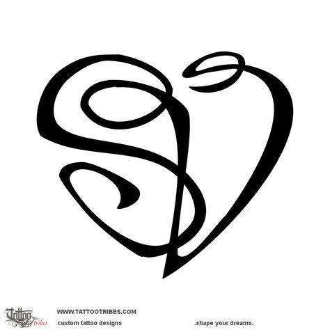 S V Tattoo, V S Tattoo Design, S And V Letter Love, Sv Tattoo Design, Sv Tattoo, Letter G Tattoo, V Letter Tattoo, Union Tattoo, Alive Tattoo