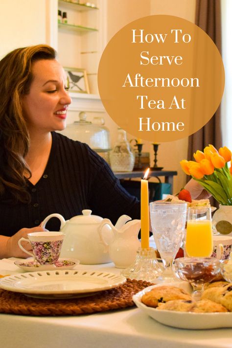 Sharing my best tips today for serving an afternoon tea at home including a simple menu with recipes. Bringing in a bit of elegance and beauty to an otherwise casual day. #teatime #howtoserveafternoontea #teaathome #entertaining How To Serve Tea To Guests, Simple Afternoon Tea At Home, Mock Clotted Cream Recipe, Morning Tea Ideas, Sunday Tea, Poetry Teatime, Afternoon Tea At Home, Afternoon Tea Tables, Shop Business Ideas