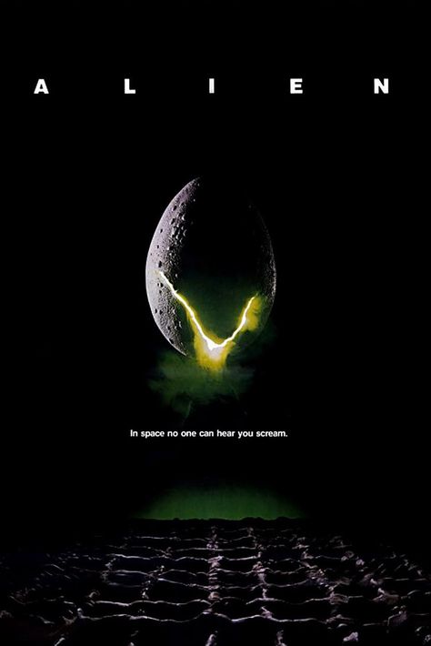 Alien Ridley Scott, Alien Movie Poster, Alien Movie, Alien 1979, Best Movie Posters, Sigourney Weaver, Aliens Movie, Septième Art, Sci Fi Films