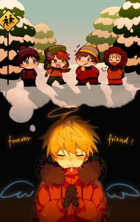 Kenny's wish :: South Park South Park Main 4, South Park Wallpapers, Shout Park, Kyle South Park, Tweek South Park, Kenny South Park, Style South Park, South Park Memes, Lovecraftian Horror