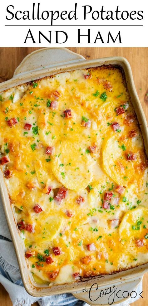 Scalloped Potatoes And Ham Easy, Potatoes And Ham Crock Pot, Ham Scalloped Potatoes, Cheesy Scalloped Potatoes And Ham, Potatoes Scalloped, Scalloped Potatoes Crockpot, Potatoes And Ham, Scalloped Potatoes Easy, Cheesy Scalloped Potatoes