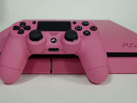 Ps4 Aesthetic, Pink Playstation, Control Ps4, Gaming Computer Setup, Video Games Ps4, Eyes Game, Playstation Controller, Ps4 Controller, Gamer Room