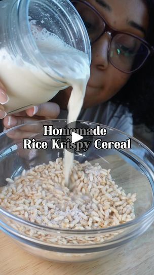 Diy Rice Krispies, Cereal Recipes Homemade, Homemade Rice Krispies, Rice Crispy Cereal, Homemade Cereal, Healthy Cereal, Rice Krispy, Homemade Snacks, Food Recepie