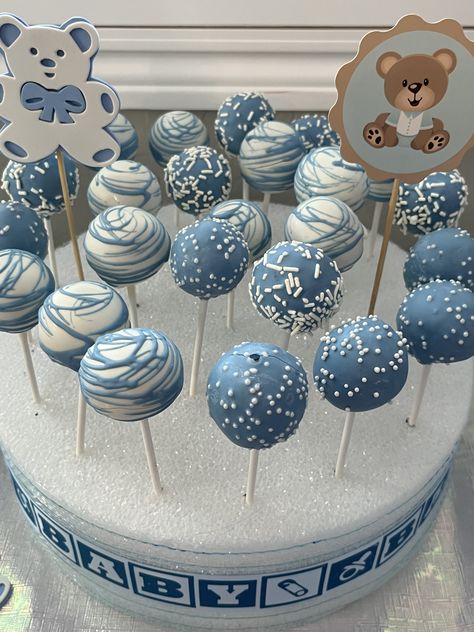 Cake Pops For Baby Shower Boy, Baby Boy Dessert Table, Cake Pop Baby Shower Boy, Baby Boy Shower Dessert Table, Baby Shower Cake Pops For Boys, Its A Boy Cupcakes, Cake Pops Baby Shower Boy, Baby Shower Dessert Table Boy, Blue And White Cake Pops