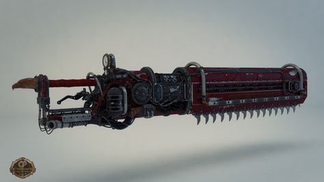 Warhammer Chainsword Steampunk Edition by CPSteamworks on DeviantArt Futuristic Equipment, Zombie Head, Dnd 5e Homebrew, Starship Design, Power Armor, Fantasy Armor, Dieselpunk, Warhammer 40k, Arsenal