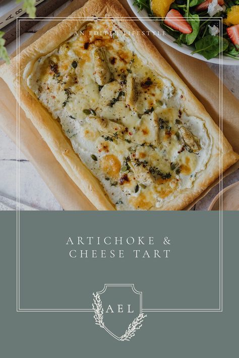 artichoke and cheese tart Artichoke Cheese Tart, Cheese Tart Recipe, Light Lunches, Cozy Brunch, Cheese Tart, Cheese Tarts, Savory Tart, Summer Cooking, Tart Recipe