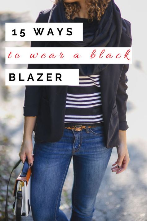 Black Sweater Blazer Outfit, Black Blazer Outfit Work, Fitted Blazer Outfit, Blazer And Jeans Outfit Women, Black Blazer Casual, Black Blazer With Jeans, Black Jacket Outfit, Jeans Blazer Outfit, Black Blazer Style