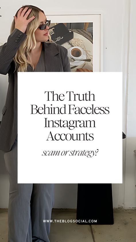 Faceless on Instagram?   Is it a total scam or a legit strategy for growing your brand? This pin spills the tea on the faceless marketing trend!  Discover the truth behind these mysterious accounts and unlock tips for creating captivating faceless content. 

Is going faceless the key to unlocking social media success? Click the link to find out! Faceless Account Name Ideas, Instagram Faceless Content Ideas, Instagram Story Ideas Faceless, Faceless Social Media, Faceless Account Ideas, Faceless Instagram Account, Faceless Content Ideas, Aesthetic Faceless Pics, Social Advice