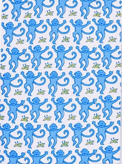 Blue Roller Rabbit Wallpaper, Blue Roller Rabbit, Roller Rabbit Wallpaper, Preppy Monkey, Preppy Wall Collage, Preppy Aesthetic Wallpaper, Beachy Wallpaper, Preppy Prints, Iphone Wallpaper Preppy