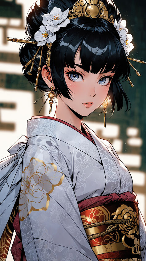 Discover the divine beauty of a Japanese geisha with radiant eyes and graceful features. Each 8k ultra high-res image unveils deep mysteries and intricate patterns, blending ancient beauty with high-end fashion Geisha Aesthetic, Japanese Geisha Drawing, Howl's Castle, Mika Pikazo, Geisha Illustration, English Girls, Anime Kimono, Geisha Art, Divine Beauty