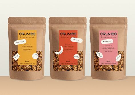 Granola Brands, Homemade Cereal, Packaging Snack, Cookie Packaging, Homemade Granola, Packaged Food, Tea Packaging, Food Packaging Design, Coffee Packaging