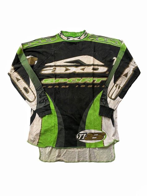 Gear For Sports Vintage AXO Sport 1997 Team Issue Motocross Motorcycle | Grailed Motorcycle Jersey, Motocross Shirts, Motocross Gear, Cross Top, Men's Tops, How To Make Clothes, Bike Design, Photoshop Design, Character Outfits