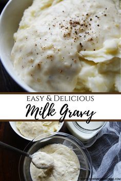 Gravy Recipe White, Milk Gravy Recipe, White Gravy Recipe Easy, White Country Gravy Recipe, Breakfast Gravy Recipe, Gravy Recipe Easy, Cream Gravy Recipe, Homemade White Gravy, White Gravy Recipe