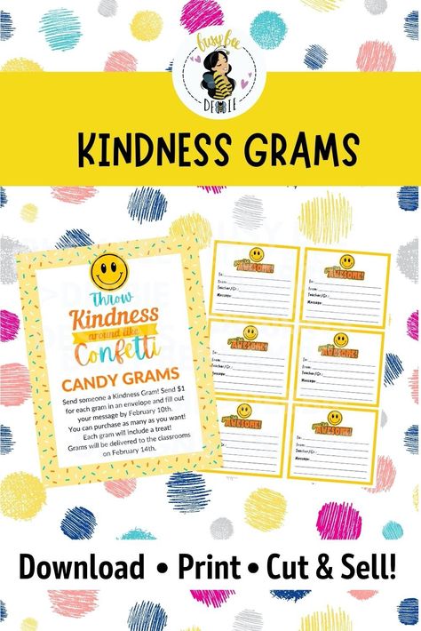 Candy Grams are an easy and quick way to earn money for any fundraiser! Use these Kindness Grams for multiple occasions (Valentine's Day, Spring, Easter, St. Patrick's Day, Kindness Day or Kindness Week). Download and edit using a free and easy to use program called Canva. With Canva, you can personalize your printable directly in your web browser. All you need to do is Purchase > Personalize > Print!

#kindnessgrams #kindnesscard #smileyface #happyface #schoolfundraiser #churchfundraiser Candy Gram Ideas School, Candy Grams Fundraiser Valentine, Candygram Ideas Fundraiser, Valentines Day Candy Grams, Kindness Grams, Candy Grams Fundraiser, Fundraiser Ideas School, Valentine Candy Grams, Kindness Week