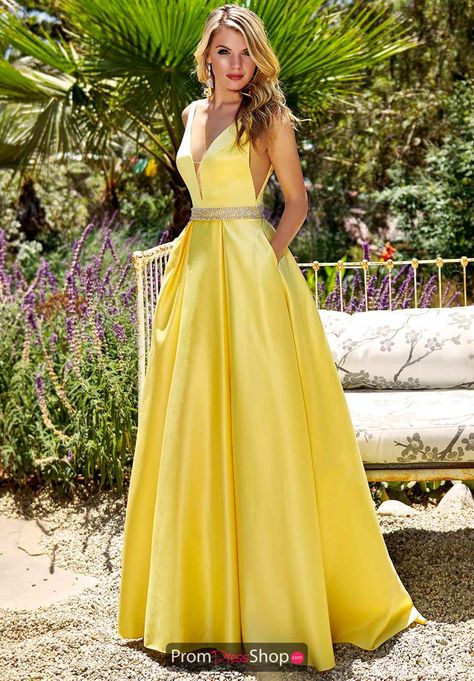 Yellow Jacaranda Photoshoot, Long A Line Skirt, Long Formal Gowns, Prom Dresses Yellow, Senior Prom, Prom Dress Shopping, Satin Color, Yellow Fashion, Mellow Yellow