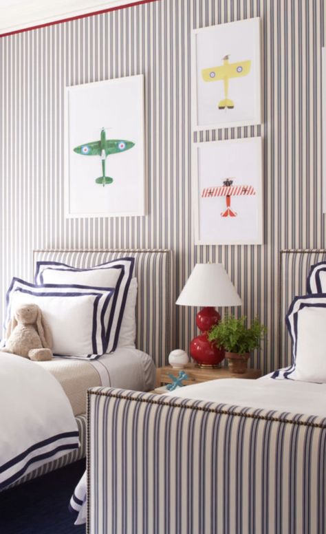 Ashley Whittaker Design, Ashley Whittaker, Airplane Artwork, Creative Kids Rooms, Kids Shared Bedroom, Boys Room Design, Airplane Baby, Teen Boy Room, Nursery Room Design