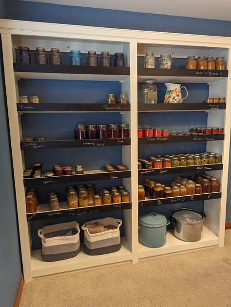 Canning Shelf, Canning Shelves, Canning Pantry, Pantry Laundry, Just For Me, Canning Jars, My Husband, Pantry, Home Improvement