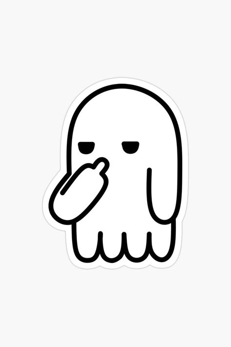 Middle Finger Tattoos, Ghost Spirit, Ghost Coffee, Ghost Drawing, Ghost Tattoo, Dont Touch My Phone Wallpaper, Black And White Stickers, Doodle Tattoo, Original Iphone Wallpaper