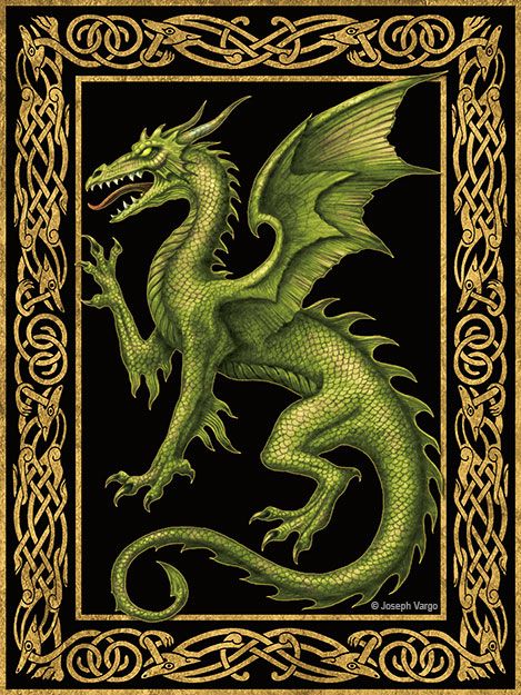 Joseph Vargo, Reaper Art, Medieval Pattern, Heraldry Design, Medieval Dragon, Medieval Artwork, The Dark Tower, Dragon Images, Vintage Dragon