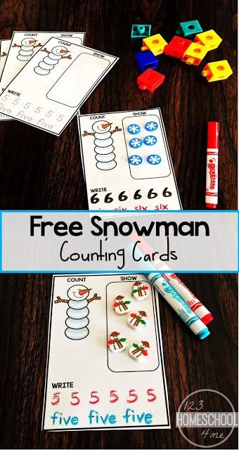 FREE Snowman Counting Cards - this winter math activity for toddler, preschool, and kindergarten age kids is such a fun, hands on way to visualize counting, practice writing numbers and number words, and more. Perfect for a math center, home preschool, homeschool, and more. Winter Math Activities For Toddlers, Snowman Counting, Practice Writing Numbers, January Preschool, Math Activities For Toddlers, January Ideas, Home Preschool, Winter Math Activities, Counting Practice