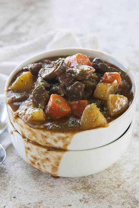 Perfect Beef Stew Beef Stew Stove, Thick Beef Stew, Beef Stew Stove Top, The Salty Marshmallow, Salty Marshmallow, Beef Stew Recipe, Cooking Wine, Beef Dishes, Beef Stew