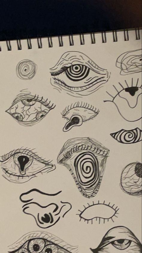 Things With Eyes Drawing, Eye Bags Drawing, Eye Design Drawing, Eye Doodle, Weird Eyes, Eye References, Skill Issue, Easy Doodle, Drawing Bag