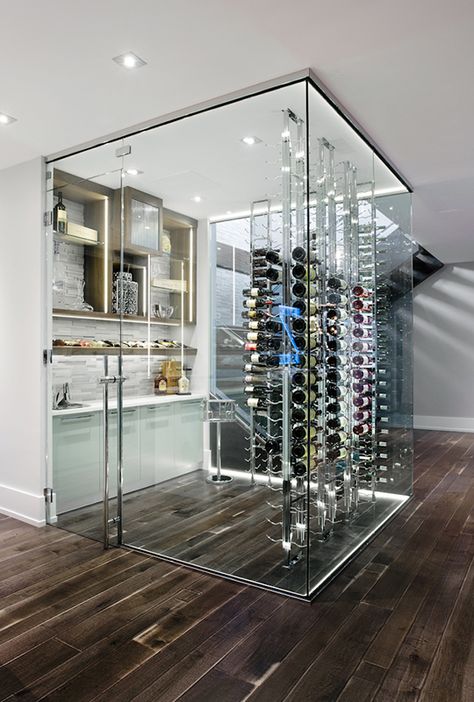 Creating an All Glass Wine Cellar or Room Glass Wine Cellar, Wine Cellar Door, Wine Closet, Home Wine Cellars, Custom Wine Cellars, Wine Cellar Design, Cellar Design, Cellar Door, Wine Wall